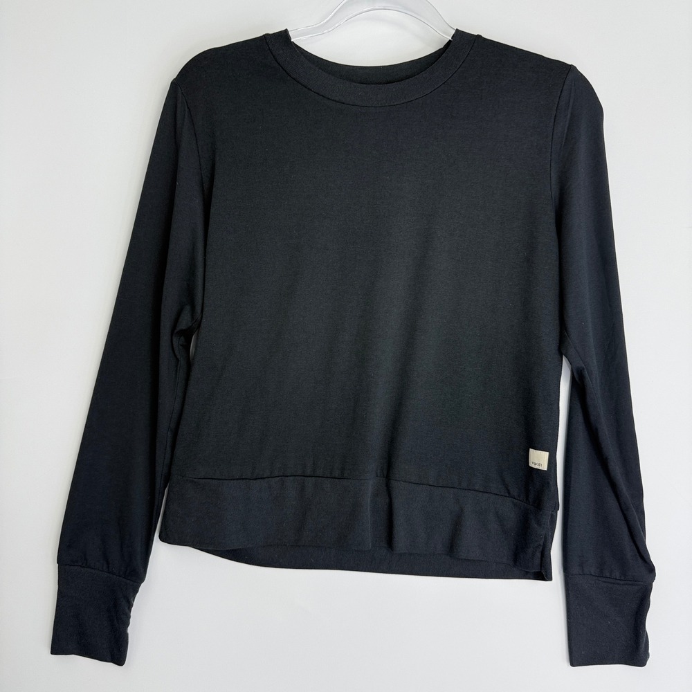 Vuori Daydream Crew Women Small Black Long Sleeve Performance Top VW133 - Picture 3 of 11